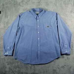 Florida Gators Button Down Shirt Mens Blue Plaid XXL Long Sleeve Football UFL